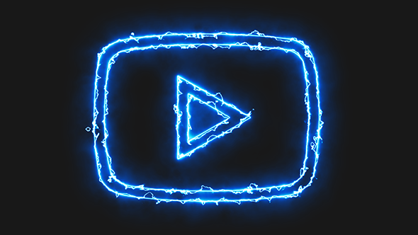 Blue Electric Youtube Video Icon by Pixinnova | VideoHive